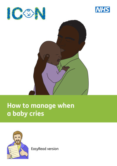 ICON - How to manage when a baby cries - Easy Read Version
